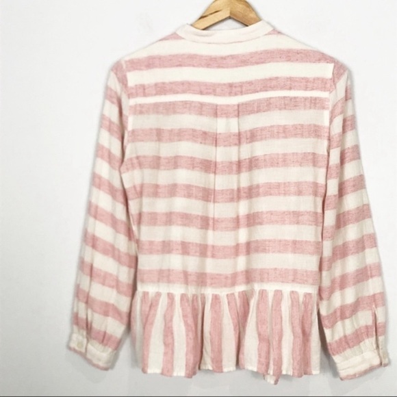 LUCKY BRAND Peplum Striped Top - Picture 2 of 10